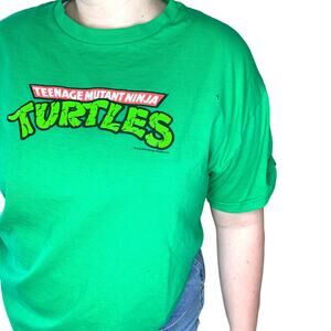 Vintage Teenage Mutant Ninja Turtles Graphic Short Sleeve Tee Shirt XL 2000